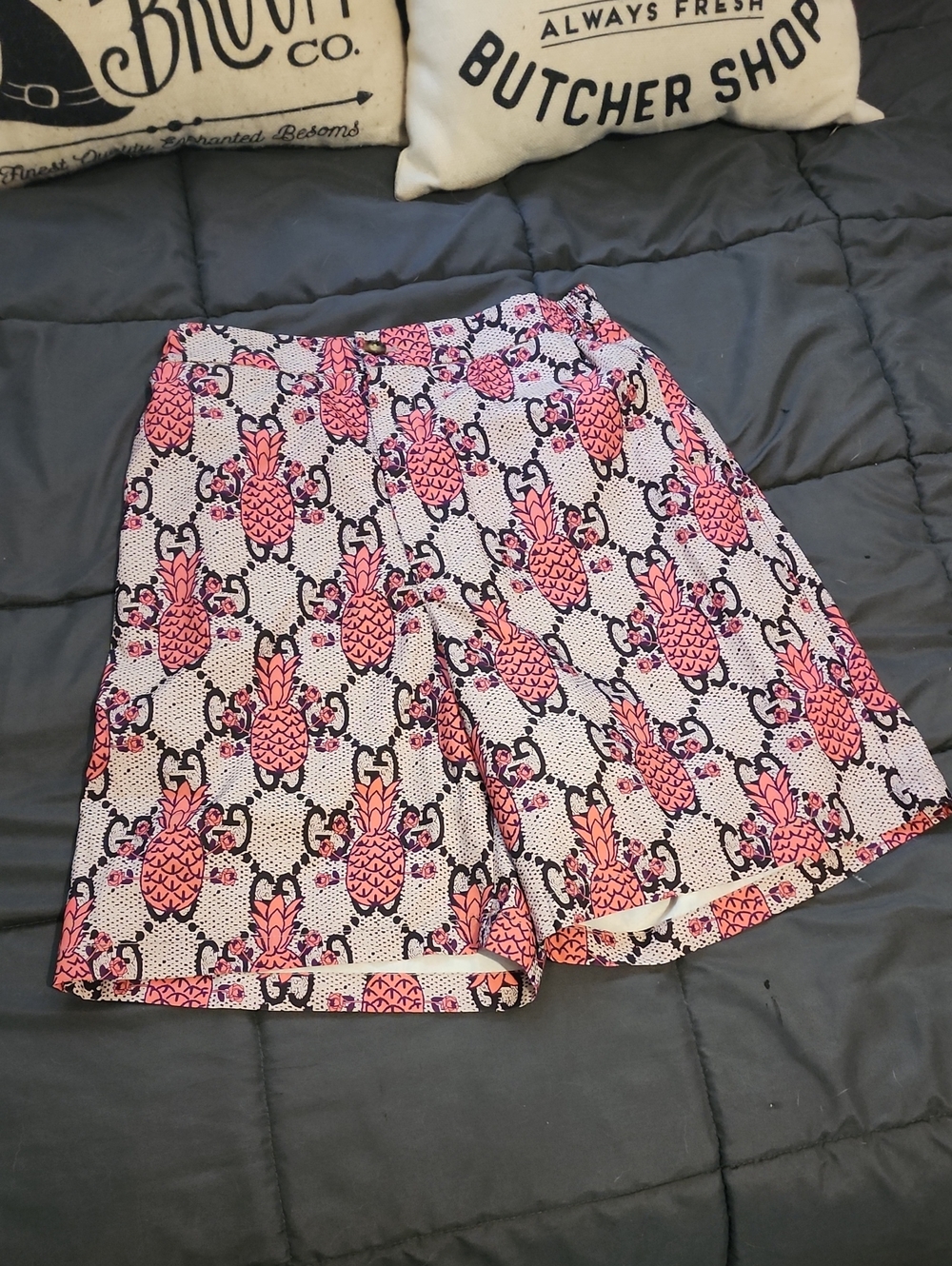 Gucci Pineapple GG Supreme Swim Shorts RARE Size M